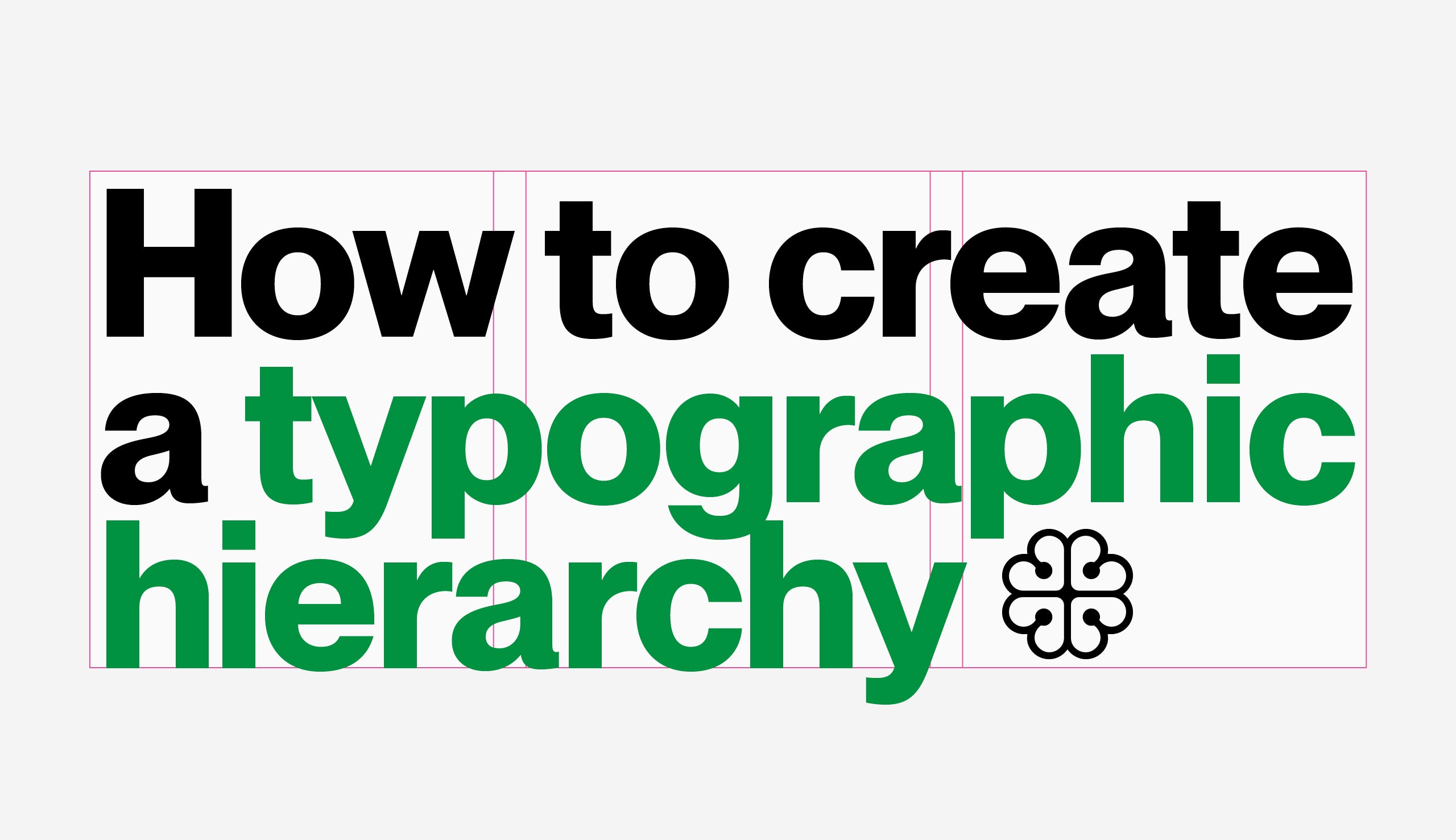 How to create a typographic hierarchy
