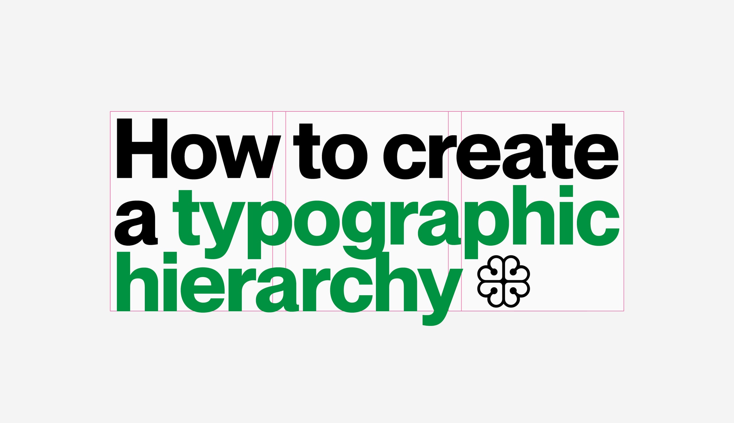 How to create a typographic hierarchy
